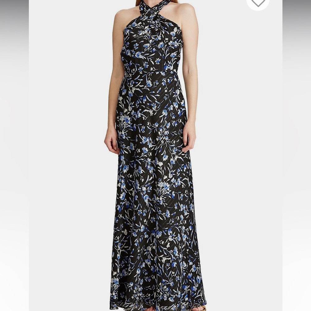Ralph Lauren Floral Satin Gown
